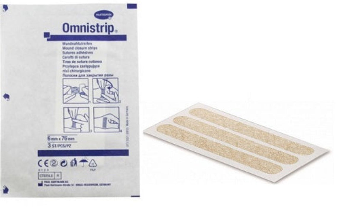 Hartmann Omnistrip Wound Close Strips 3pk 6mm x 76mm (50)