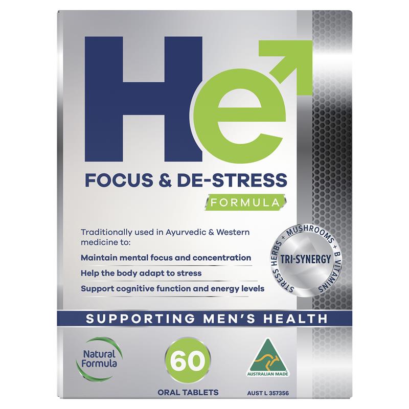 He - Focus & De-Stress Formula for Men Tablets 60