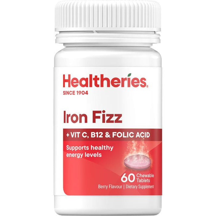 Healtheries Iron Fizz Chewable Tablets 60 - Berry Flavour