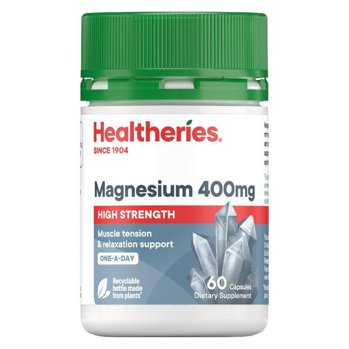 Healtheries Magnesium 400mg One-a-Day Capsules 60