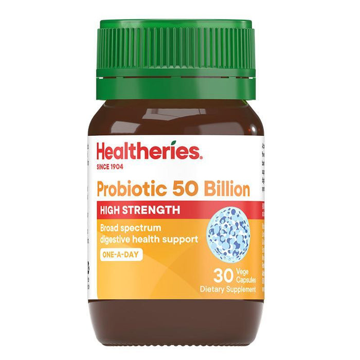 Healtheries Probiotic 50 Billion One-a-Day Vege Capsules 30