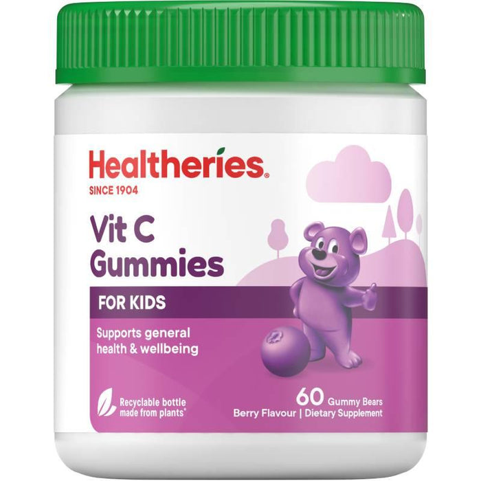 Healtheries Vit C Gummies for Kids 60 Gummy Bears - Berry