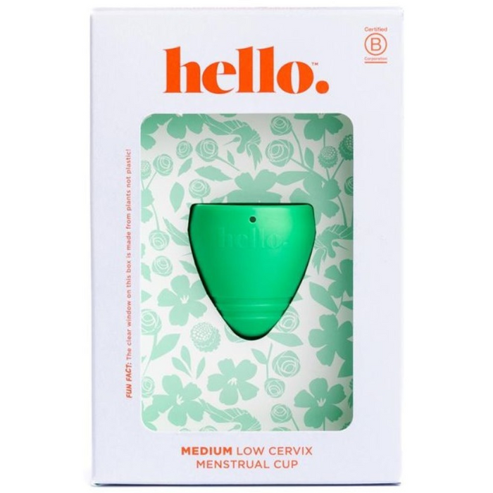 Hello Menstrual Cup MEDIUM Low Cervix