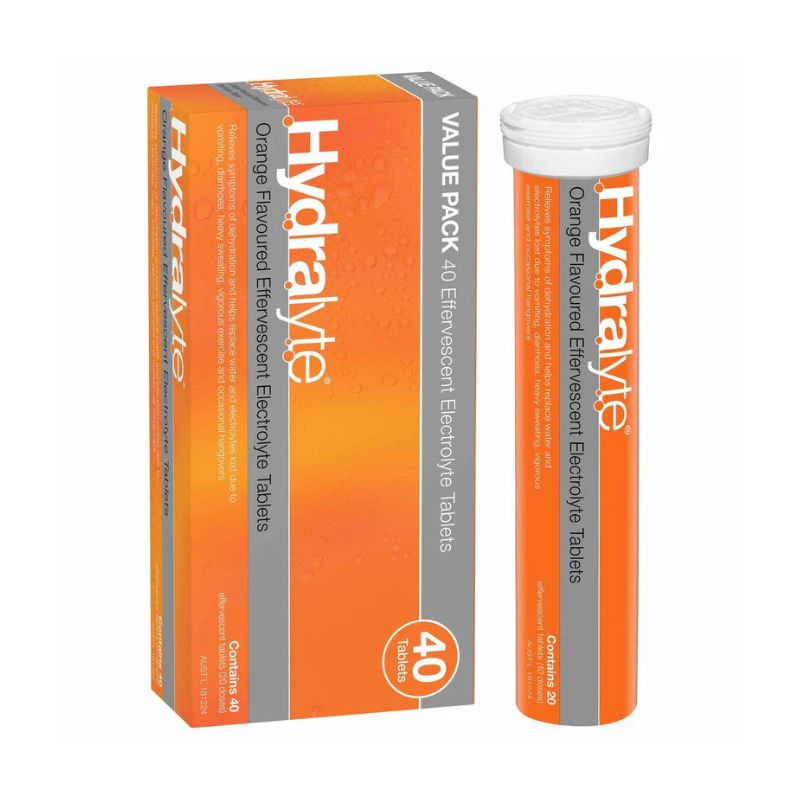 Hydralyte Effervescent Tablets Orange 40s