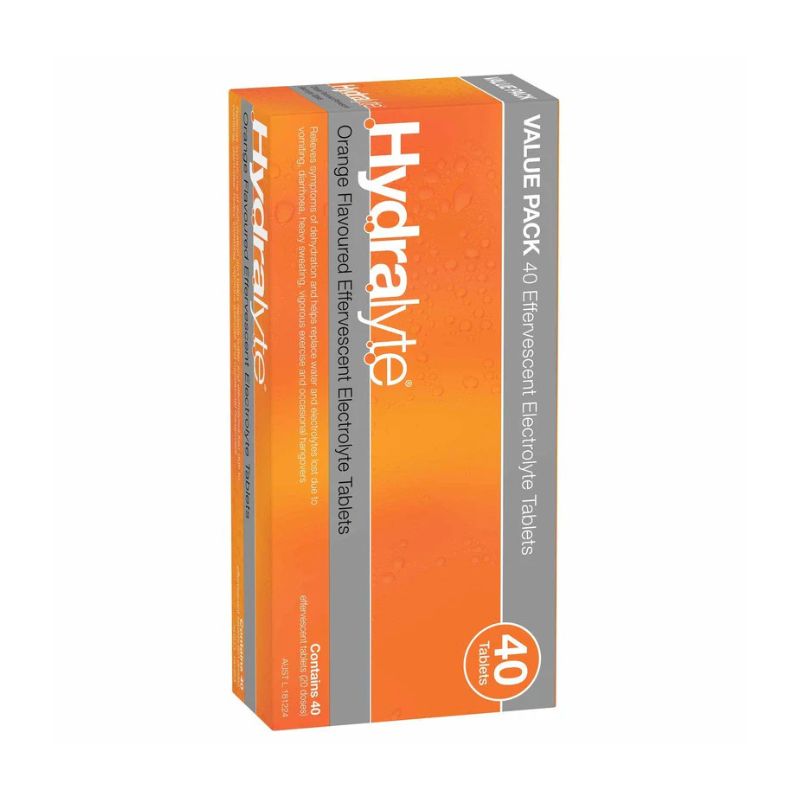 Hydralyte Effervescent Tablets Orange 40s