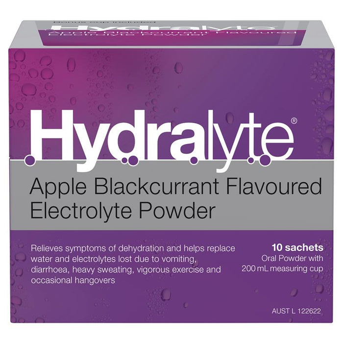 Hydralyte Electrolyte Powder Apple & Blackcurrant Sachets 10 x 5g