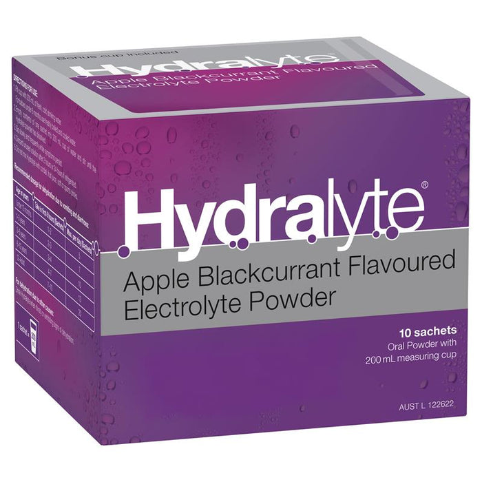 Hydralyte Electrolyte Powder Apple & Blackcurrant Sachets 10 x 5g