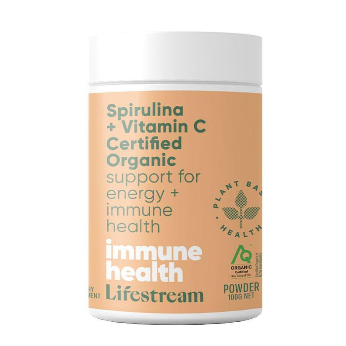 Lifestream Spirulina + Vitamin C Certified Organic Powder 100g