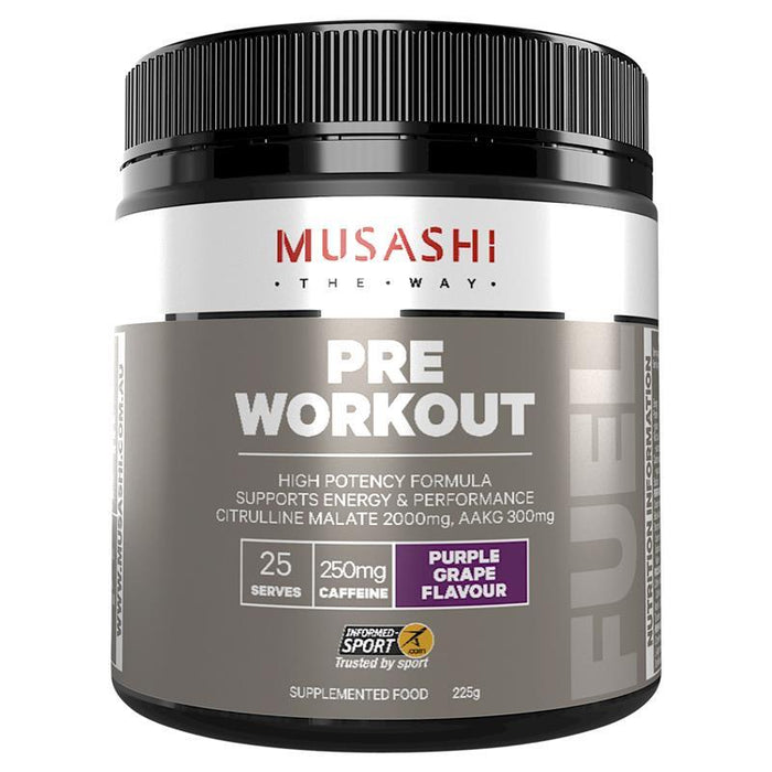 MUSASHI Pre Workout Grape 225g