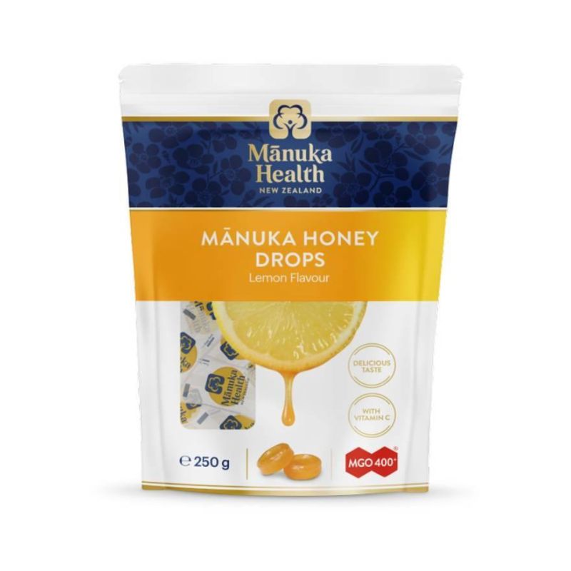 Manuka Health Manuka Honey Lozenge Drops Lemon Pouch 58 Drops 250g