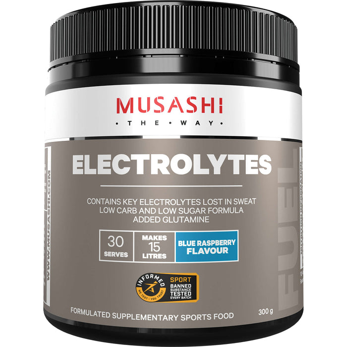 Musashi Electrolytes Low Sugar - Blue Raspberry 300g