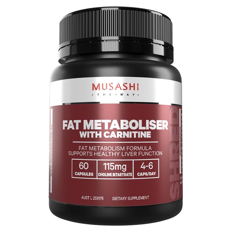Musashi Fat Metaboliser with Carnitine Capsules 60