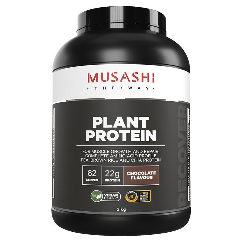 MUSASHI Plant Protein 2KG Powder - Chocolate Milkshake P22g, C2g - Foto 9