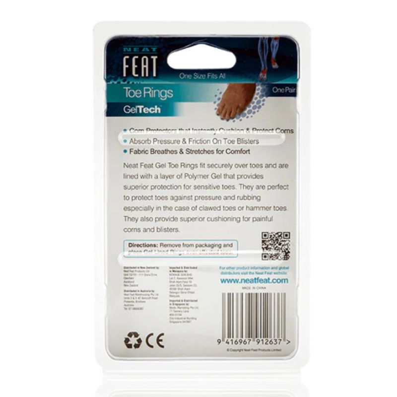 Neat Feat Gel Toe Ring Padding and Protection For Corns