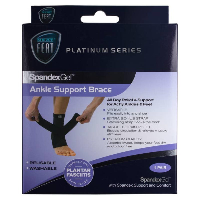 Neat Feat SpandexGel Ankle Support Brace 1 Pair Large