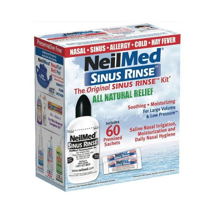 NeilMed Sinus Rinse Kit - 240ml Bottle And 60 Sachets