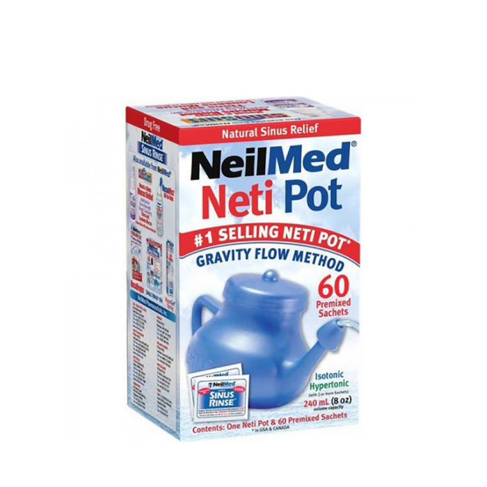 NeilMed Sinus Rinse NasaFlo (Neti Pot) And Sachets 60