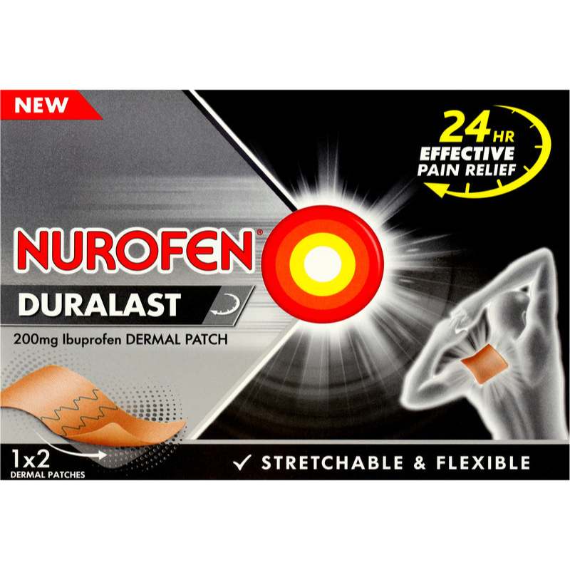 Nurofen Duralast Dermal Patch 200mg 2 Pack (1x2)