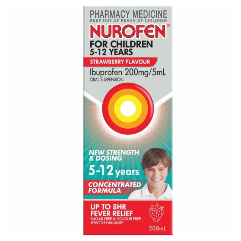 Nurofen For Children 5 - 12 Years Liquid 200ml - Strawberry Flavour