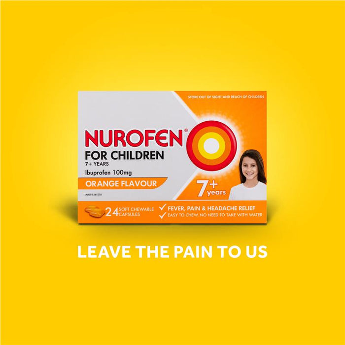 Nurofen for Children 7+ Chewable Capsules 24  Orange Flavour