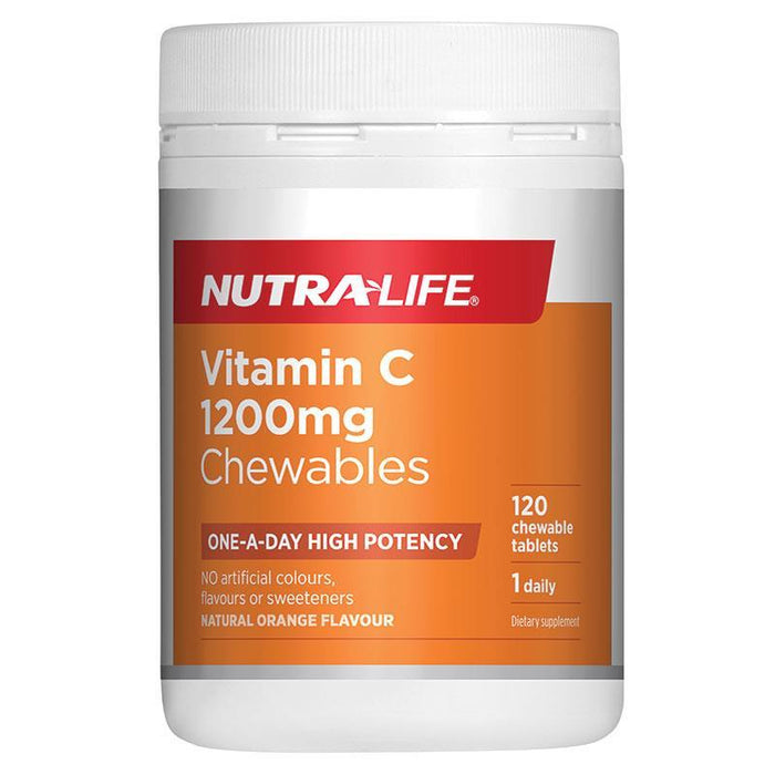 Nutralife Vitamin C 1200mg One-a-Day Chewable Tablets 120