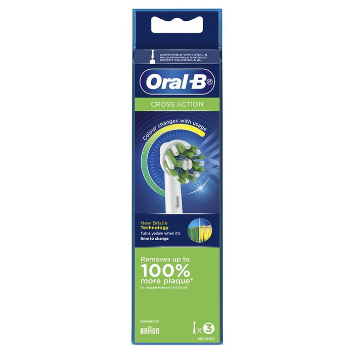 Oral B Cross Action Brush Heads 3 Pack