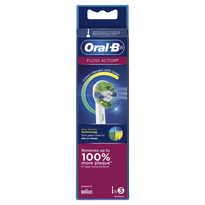 Oral B Floss Action Brush Heads 3 Pack