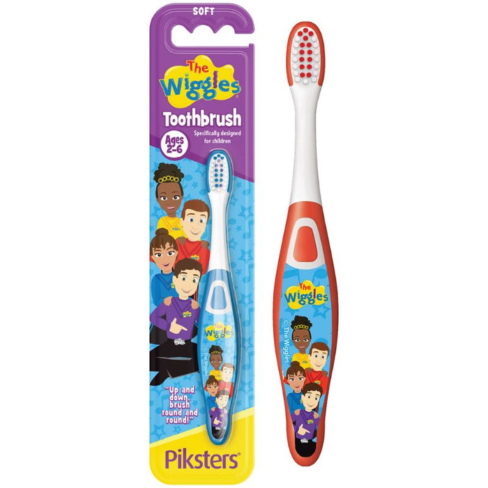 Piksters The Wiggles Toothbrush Ages 2 6 Red Blue