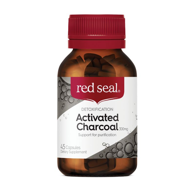 Red Seal Activated Charcoal 300mg Capsules 45