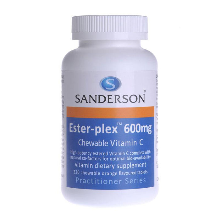 Sanderson Ester-plex Vitamin C 600mg Orange Chewable Tablets 220