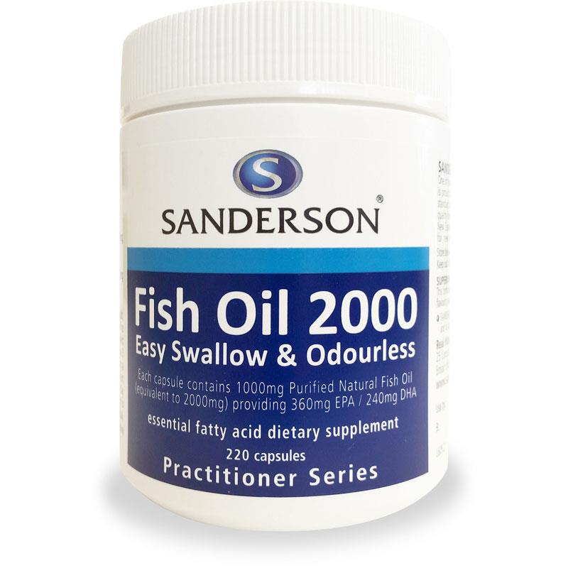 Sanderson Fish Oil 2000 â€“ 360 EPA/240 DHA Capsules 220