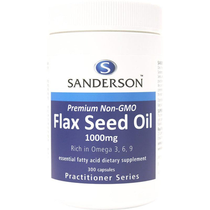 Sanderson Flax Seed Oil 1000mg Capsules 300