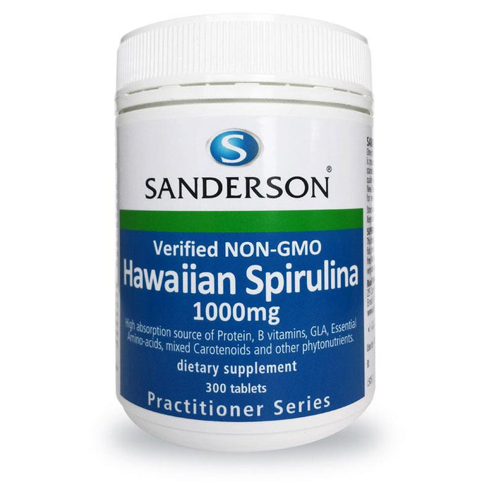 Sanderson Hawaiian Spirulina 1000mg (Non-GMO) Tablets 300