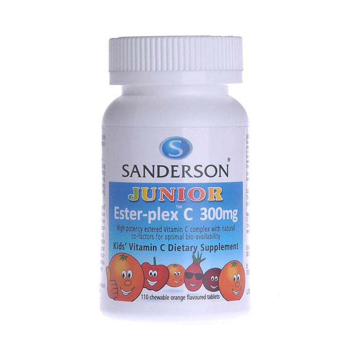 Sanderson JUNIOR Ester-plex C 300mg Orange Chewable Tablets 110