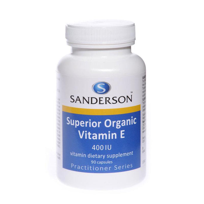 Sanderson Superior Organic Vitamin E 400iu Capsules 90