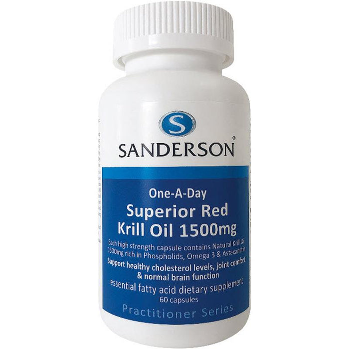 Sanderson Superior Red Krill Oil 1500mg Capsules 30