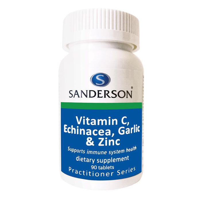 Sanderson Vitamin C, Echinacea, Garlic & Zinc Tablets 90