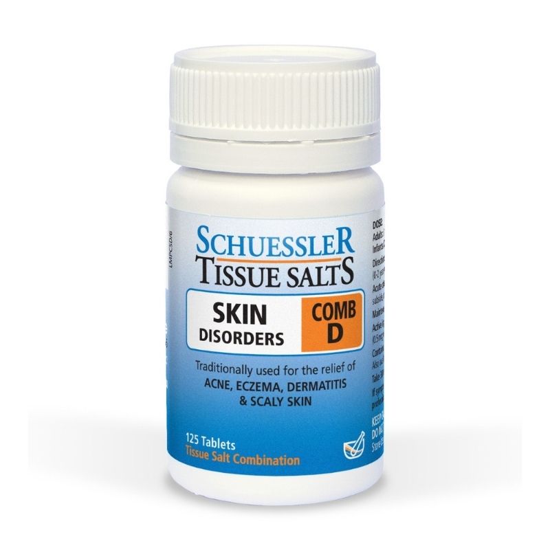 Schuessler Tissue Salts COMB (D) Skin Disorders 125 Tablets