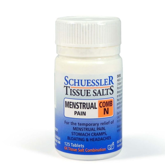 Schuessler Tissue Salts COMB (N) Menstrual Pain Tablets 125