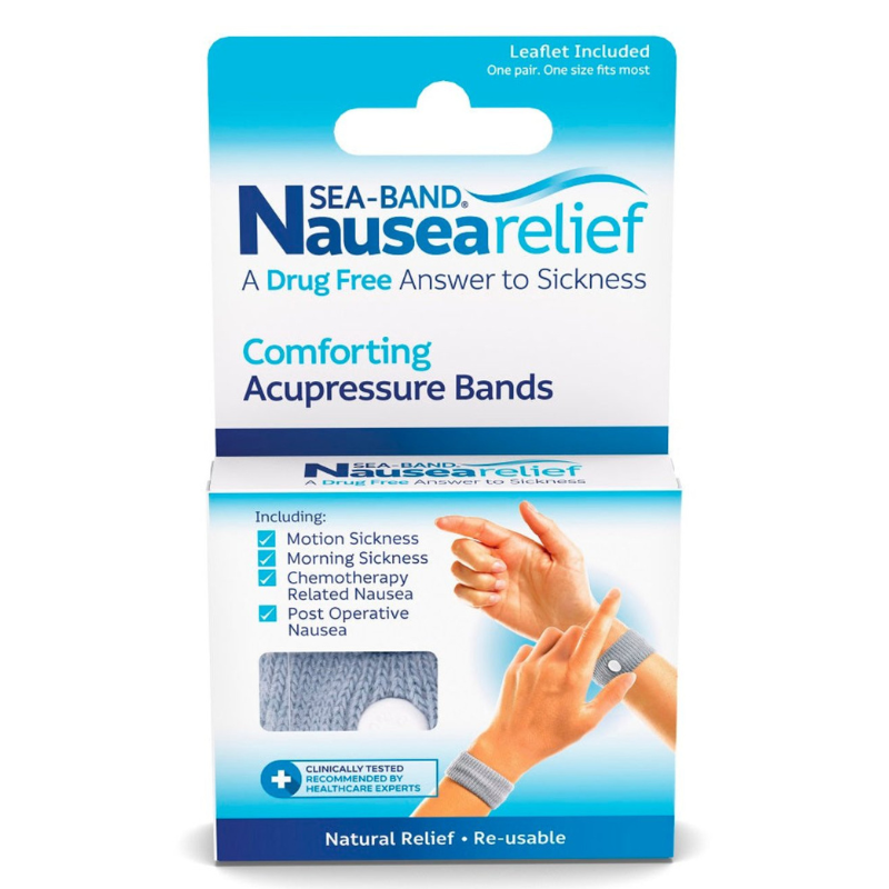 Sea-Band Nausea Relief ADULT Wrist Band - GREY