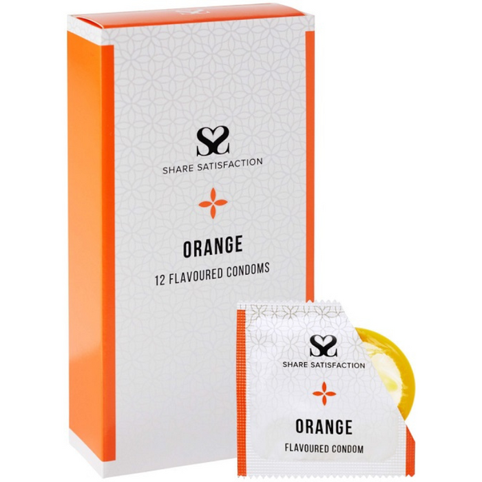 Share Satisfaction Condoms 12 Orange Flavoured