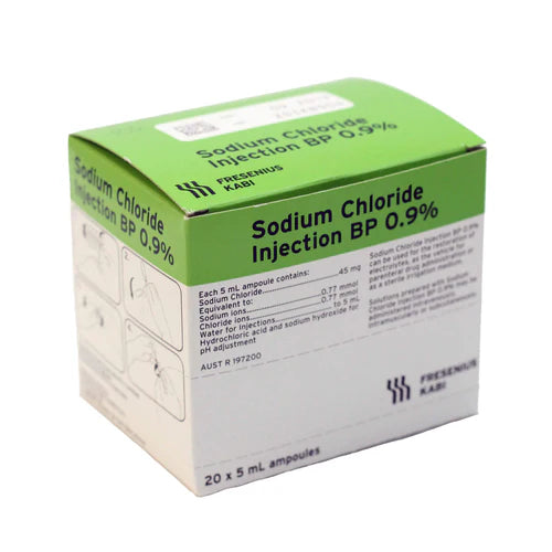 Sodium Chloride 0.9% 5ml Ampoules  20pk