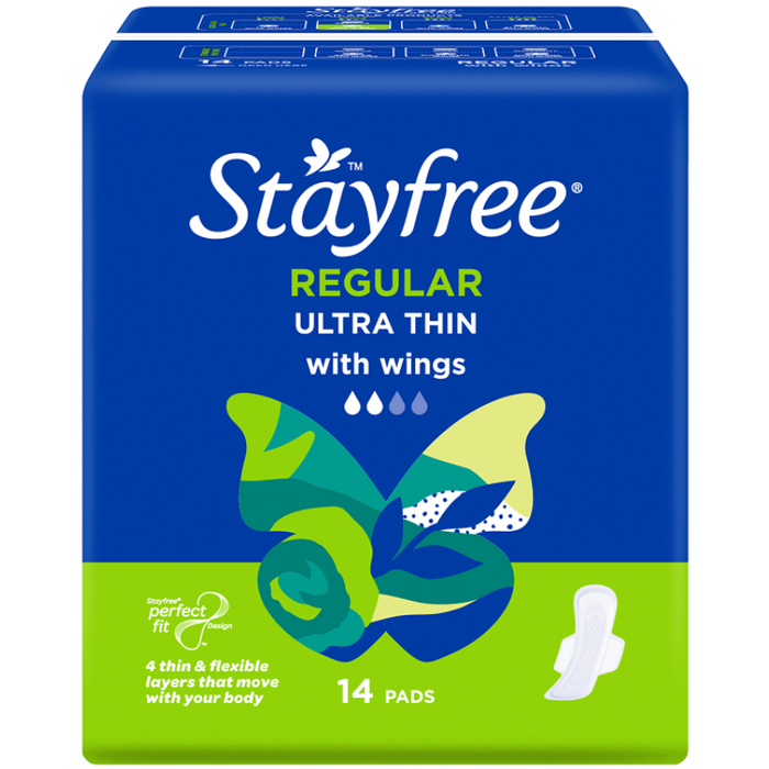 Stayfree Pads Ultra Thin with Wings 14 Regular