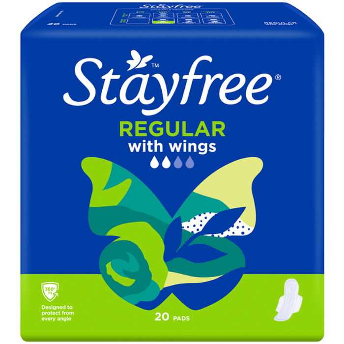 Stayfree Pads with Wings 20 Regular