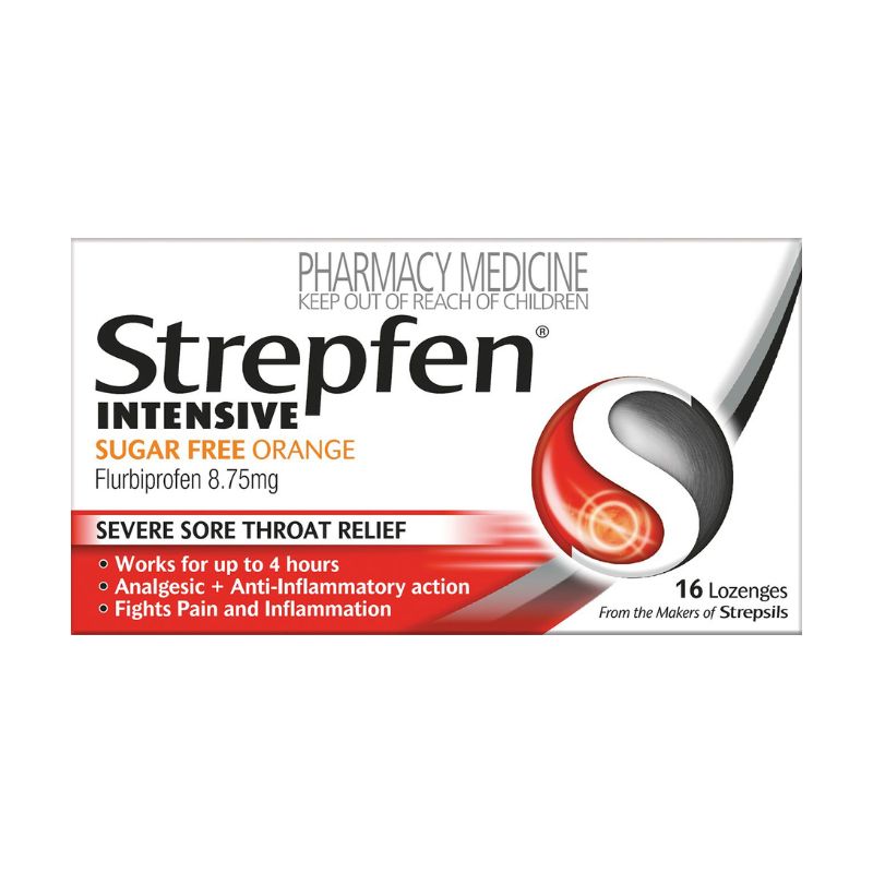 Strepfen Intensive Orange Sugar Free Lozenges 16s