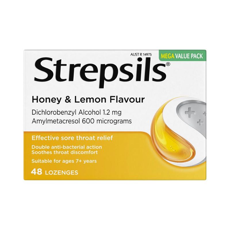 Strepsils Honey & Lemon Sore Throat Lozenges 48