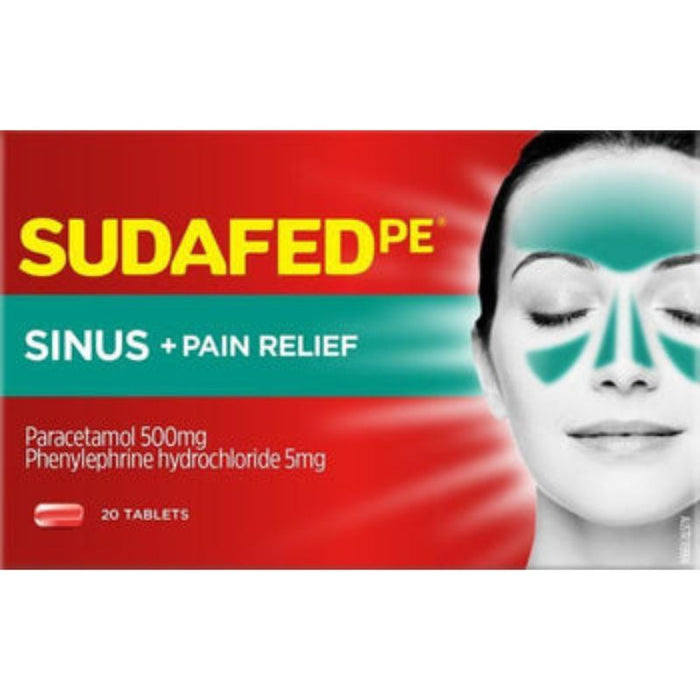 Sudafed PE Sinus + Pain Relief Tablets 20