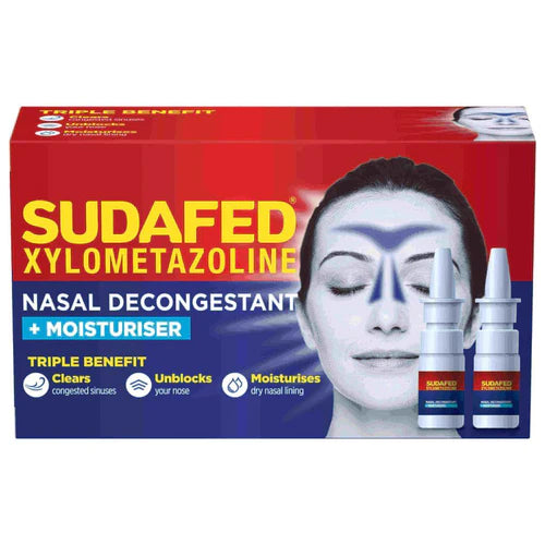 Sudafed Xylo Triple Benefit Nasal Decongestant Spray 2x10ml Twin Pack