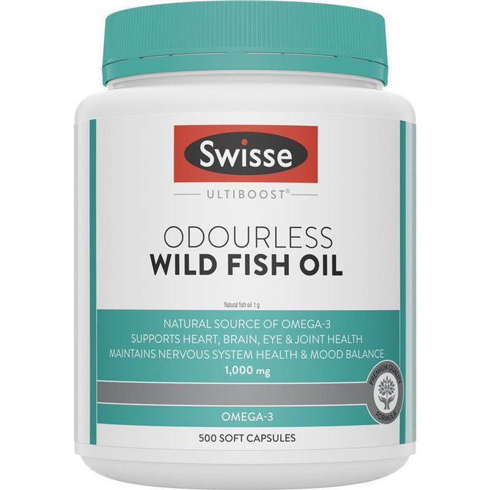 Swisse Odourless Wild Fish Oil 1000mg Capsules 500