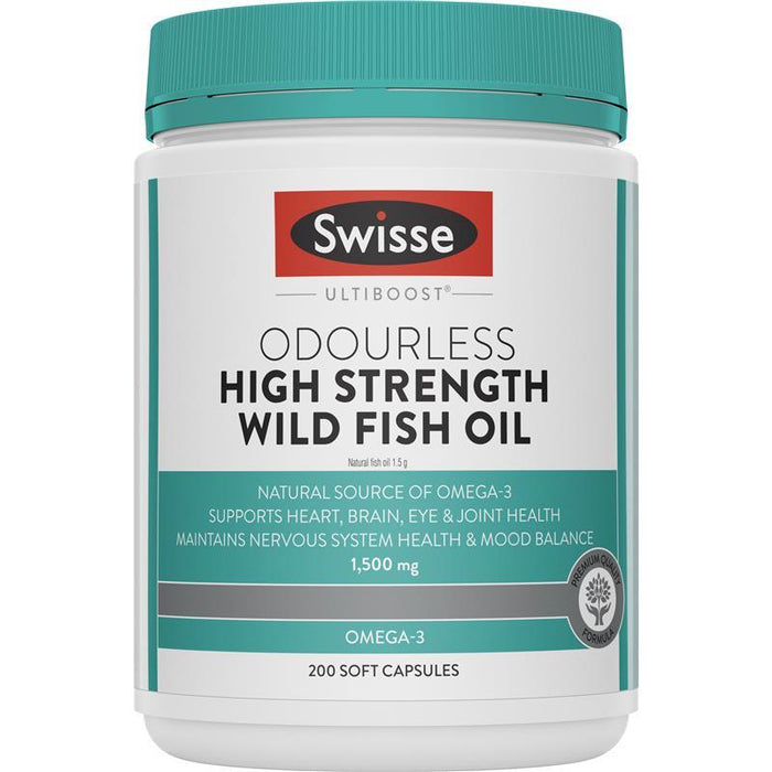 Swisse Odourless Wild Fish Oil 1500mg Capsules 200